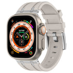 Stone Grain Liquid Silicone Watch Band, For Apple Watch SE 2023 44mm, For Apple Watch Ultra 2 49mm, For Apple Watch Series 9 45mm, For Apple Watch Ultra 49mm