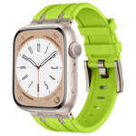 Stone Grain Liquid Silicone Watch Band, For Apple Watch Series 8 45mm, For Apple Watch SE 2022 44mm, For Apple Watch Series 7 45mm, For Apple Watch SE 44mm