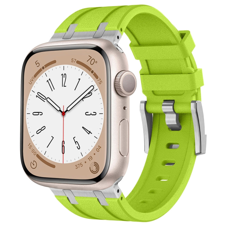 Stone Grain Liquid Silicone Watch Band, For Apple Watch Series 8 45mm, For Apple Watch SE 2022 44mm, For Apple Watch Series 7 45mm, For Apple Watch SE 44mm