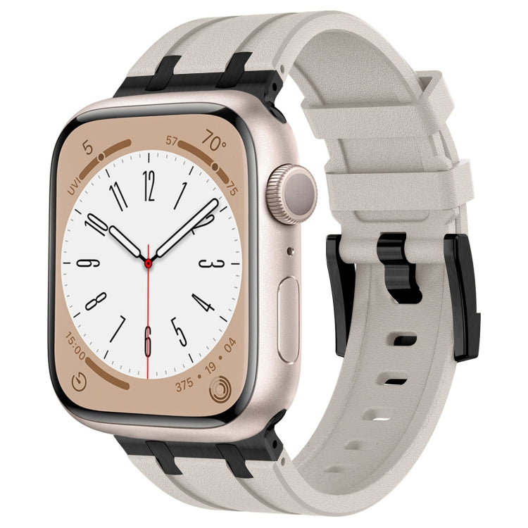 Stone Grain Liquid Silicone Watch Band, For Apple Watch Series 8 45mm, For Apple Watch SE 2022 44mm, For Apple Watch Series 7 45mm, For Apple Watch SE 44mm