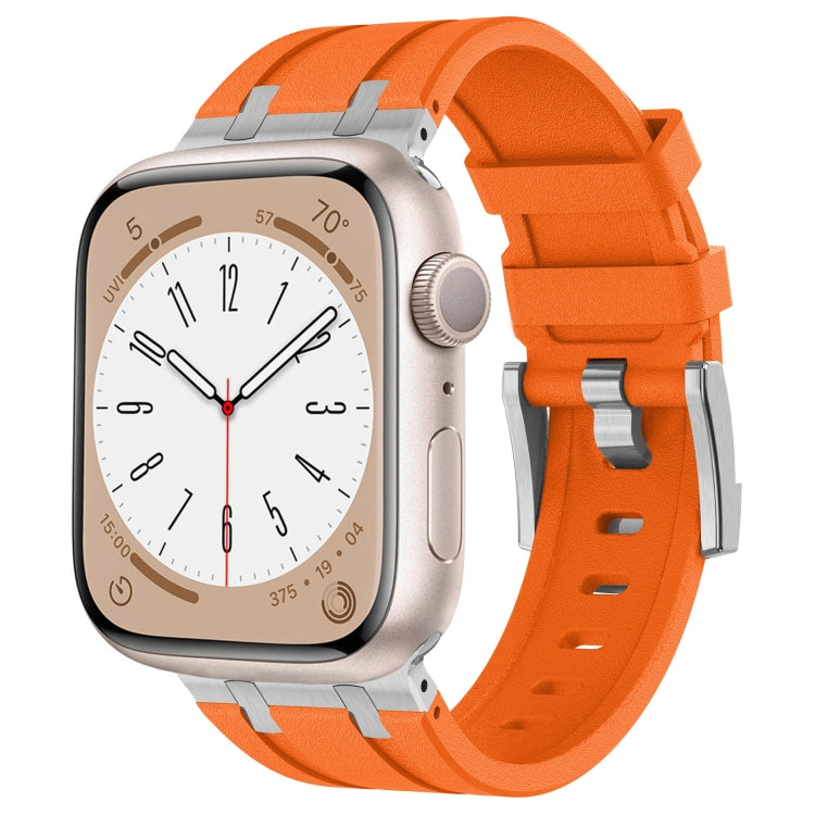 Stone Grain Liquid Silicone Watch Band, For Apple Watch Series 8 45mm, For Apple Watch SE 2022 44mm, For Apple Watch Series 7 45mm, For Apple Watch SE 44mm