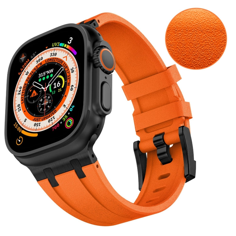 Stone Grain Liquid Silicone Watch Band, For Apple Watch Series 6 44mm, For Apple Watch Series 5 44mm, For Apple Watch Series 4 44mm, For Apple Watch Series 3 42mm