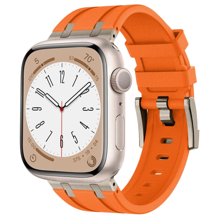 Stone Grain Liquid Silicone Watch Band, For Apple Watch Series 6 44mm, For Apple Watch Series 5 44mm, For Apple Watch Series 4 44mm, For Apple Watch Series 3 42mm
