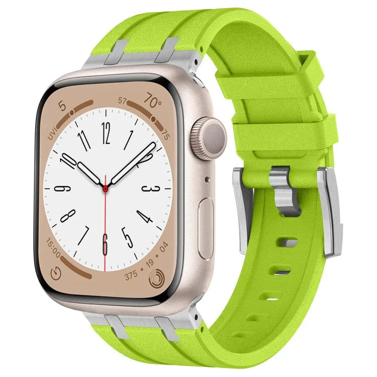 Stone Grain Liquid Silicone Watch Band, For Apple Watch Series 2 42mm, For Apple Watch 42mm