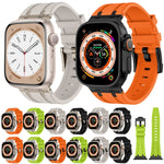 Stone Grain Liquid Silicone Watch Band, For Apple Watch SE 2023 44mm, For Apple Watch Ultra 2 49mm, For Apple Watch Series 9 45mm, For Apple Watch Ultra 49mm