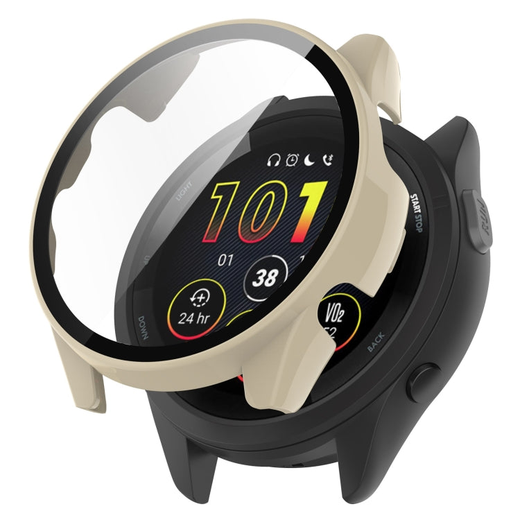 PC + Tempered Film Integrated Watch Protective Case, For Garmin Forerunner 165 / 165 Music
