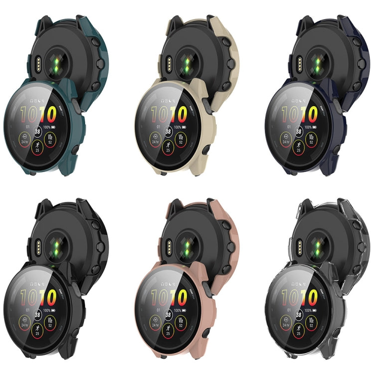PC + Tempered Film Integrated Watch Protective Case, For Garmin Forerunner 165 / 165 Music