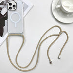 MagSafe Magnetic PC + TPU Phone Case with Lanyard, For iPhone Air, For iPhone 16 Pro Max, For iPhone 16 Pro, For iPhone 16 Plus