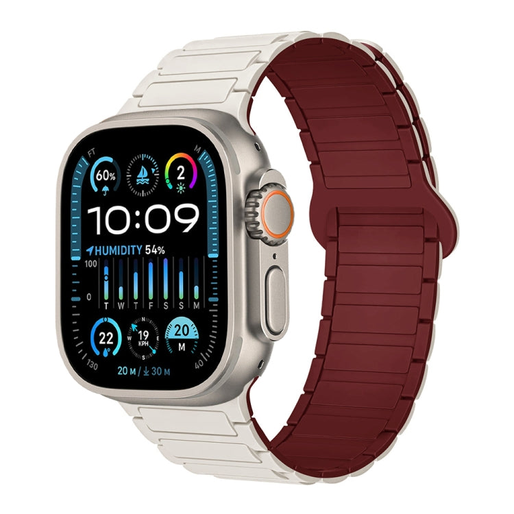 I-Shaped Magnetic Silicone Watch Band, For Apple Watch SE 2023 44mm, For Apple Watch SE 2023 40mm, For Apple Watch Ultra 2 49mm