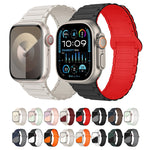 I-Shaped Magnetic Silicone Watch Band, For Apple Watch Series 9 45mm, For Apple Watch Series 9 41mm, For Apple Watch Ultra 49mm