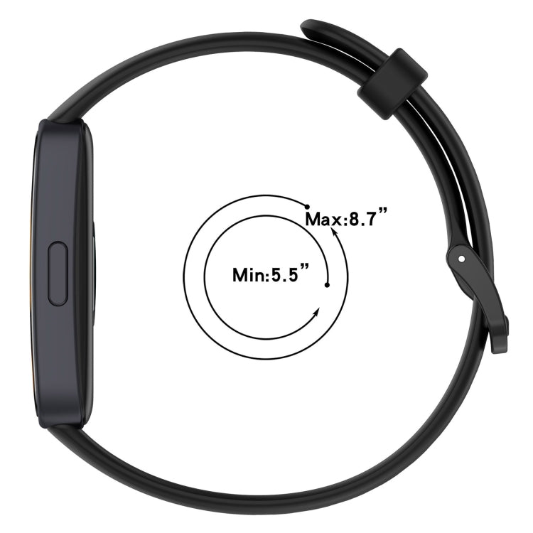 Solid Color Colorful Buckle Silicone Watch Band, For Huawei Band 10 / 9 / 8