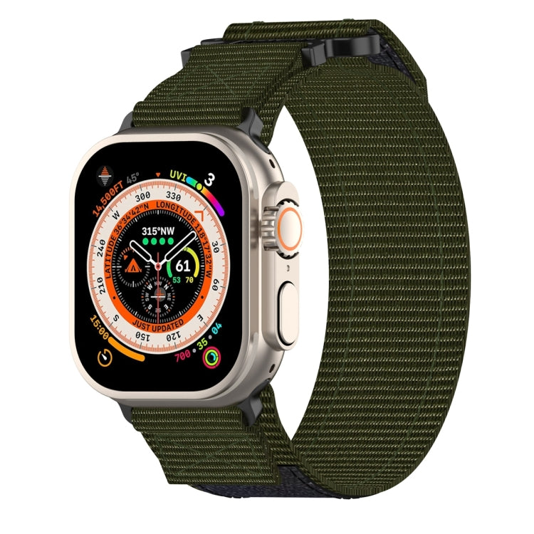 Nylon Hook And Loop Fastener Watch Band, For Apple Watch Series 10 46mm, For Apple Watch Series 10 42mm, For Apple Watch SE 2023 44mm, For Apple Watch SE 2023 40mm, For Apple Watch Ultra 2 49mm, For Apple Watch Series 9 45mm, For Apple Watch Series 9 4...
