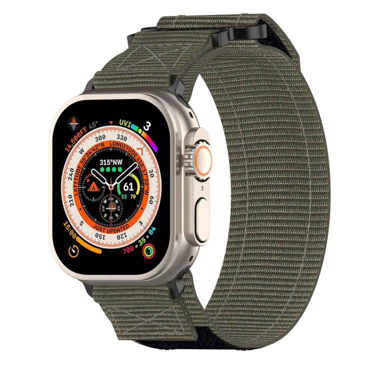 Nylon Hook And Loop Fastener Watch Band, For Apple Watch Series 10 46mm, For Apple Watch Series 10 42mm, For Apple Watch SE 2023 44mm, For Apple Watch SE 2023 40mm, For Apple Watch Ultra 2 49mm, For Apple Watch Series 9 45mm, For Apple Watch Series 9 4...
