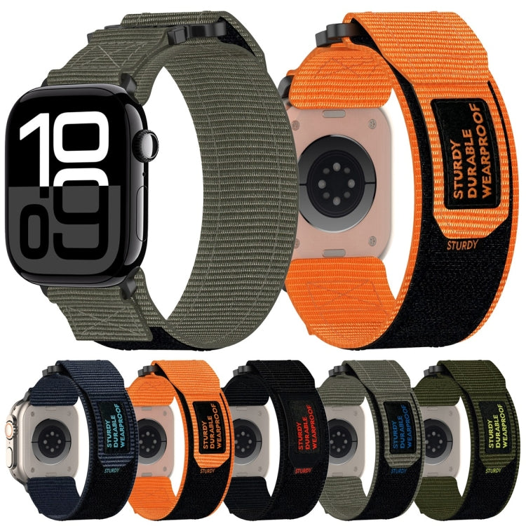 Nylon Hook And Loop Fastener Watch Band, For Apple Watch Series 5 44mm, For Apple Watch Series 5 40mm, For Apple Watch Series 4 44mm, For Apple Watch Series 4 40mm, For Apple Watch Series 3 38mm, For Apple Watch Series 3 42mm                           ...