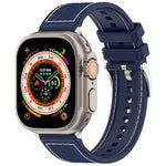 Official Buckle Hybrid Nylon Braid Silicone Watch Band, For Apple Watch SE 40mm, For Apple Watch SE 44mm, For Apple Watch Series 6 40mm, For Apple Watch Series 6 44mm, For Apple Watch Series 5 44mm, For Apple Watch Series 5 40mm                        ...