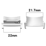 1 Pair 22mm Watch Band Stainless Steel Connector, For OPPO Watch X / X2 / OnePlus Watch 2 / 2R