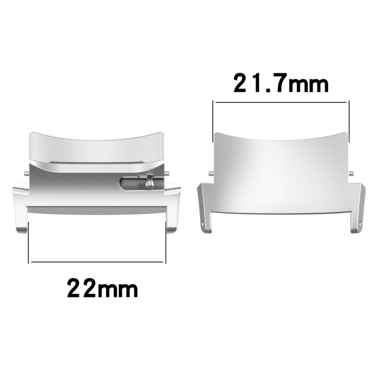 1 Pair 22mm Watch Band Stainless Steel Connector, For OPPO Watch X / X2 / OnePlus Watch 2 / 2R