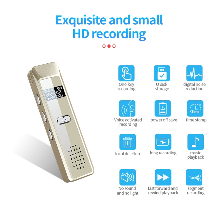 JNN Q7 Mini Portable Voice Recorder with OLED Screen, 4GB, 8GB, 16GB, 32GB
