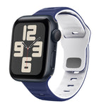 Wave Texture Reverse Buckle Silicone Watch Band, For Apple Watch Series 10 46mm, For Apple Watch Series 10 42mm, For Apple Watch SE 2023 44mm, For Apple Watch SE 2023 40mm