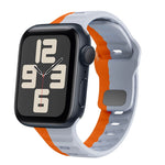 Wave Texture Reverse Buckle Silicone Watch Band, For Apple Watch Series 10 46mm, For Apple Watch Series 10 42mm, For Apple Watch SE 2023 44mm, For Apple Watch SE 2023 40mm
