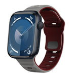Wave Texture Reverse Buckle Silicone Watch Band, For Apple Watch Ultra 2 49mm, For Apple Watch Series 9 45mm, For Apple Watch Series 9 41mm, For Apple Watch Ultra 49mm