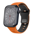 Wave Texture Reverse Buckle Silicone Watch Band, For Apple Watch Series 8 41mm, For Apple Watch Series 8 45mm, For Apple Watch SE 2022 40mm, For Apple Watch SE 2022 44mm