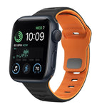 Wave Texture Reverse Buckle Silicone Watch Band, For Apple Watch Series 8 41mm, For Apple Watch Series 8 45mm, For Apple Watch SE 2022 40mm, For Apple Watch SE 2022 44mm