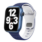 Wave Texture Reverse Buckle Silicone Watch Band, For Apple Watch Series 7 41mm, For Apple Watch Series 7 45mm, For Apple Watch SE 40mm, For Apple Watch SE 44mm