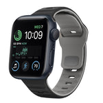 Wave Texture Reverse Buckle Silicone Watch Band, For Apple Watch Series 7 41mm, For Apple Watch Series 7 45mm, For Apple Watch SE 40mm, For Apple Watch SE 44mm