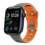 Wave Texture Reverse Buckle Silicone Watch Band, For Apple Watch Series 7 41mm, For Apple Watch Series 7 45mm, For Apple Watch SE 40mm, For Apple Watch SE 44mm