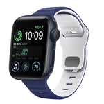 Wave Texture Reverse Buckle Silicone Watch Band, For Apple Watch Series 7 41mm, For Apple Watch Series 7 45mm, For Apple Watch SE 40mm, For Apple Watch SE 44mm