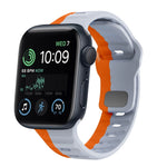 Wave Texture Reverse Buckle Silicone Watch Band, For Apple Watch Series 7 41mm, For Apple Watch Series 7 45mm, For Apple Watch SE 40mm, For Apple Watch SE 44mm