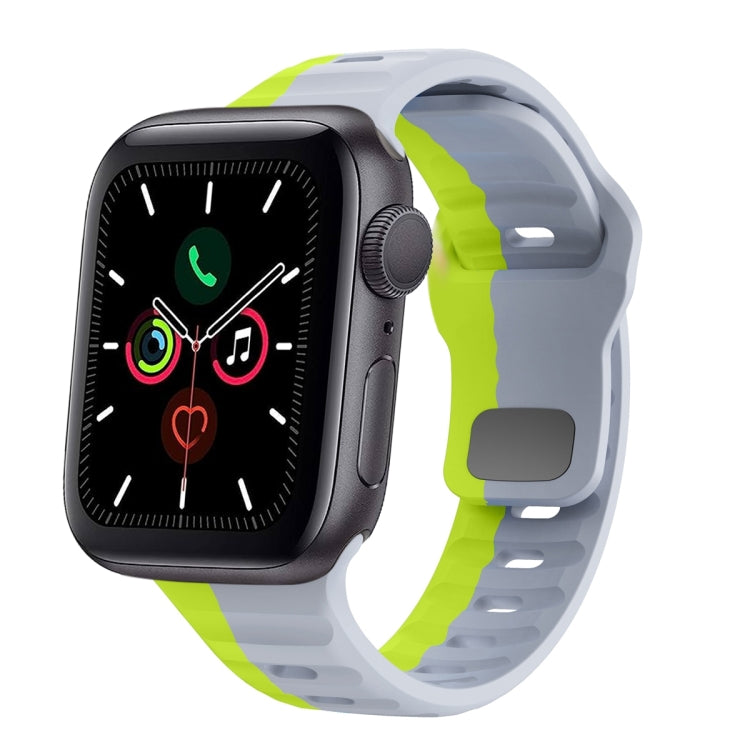 Wave Texture Reverse Buckle Silicone Watch Band, For Apple Watch Series 6 40mm, For Apple Watch Series 6 44mm, For Apple Watch Series 5 44mm, For Apple Watch Series 5 40mm