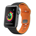 Wave Texture Reverse Buckle Silicone Watch Band, For Apple Watch Series 2 42mm, For Apple Watch Series 2 38mm, For Apple Watch 42mm, For Apple Watch 38mm