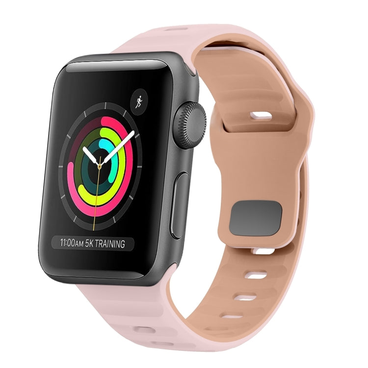 Wave Texture Reverse Buckle Silicone Watch Band, For Apple Watch Series 2 42mm, For Apple Watch Series 2 38mm, For Apple Watch 42mm, For Apple Watch 38mm