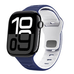 Wave Texture Reverse Buckle Silicone Watch Band, For Apple Watch Series 10 46mm, For Apple Watch Series 10 42mm, For Apple Watch SE 2023 44mm, For Apple Watch SE 2023 40mm