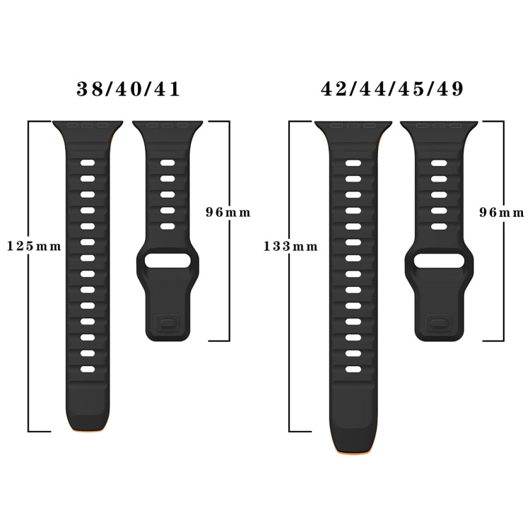 Wave Texture Reverse Buckle Silicone Watch Band, For Apple Watch Series 7 41mm, For Apple Watch Series 7 45mm, For Apple Watch SE 40mm, For Apple Watch SE 44mm