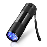 Mini 9 LEDs 395nm Ultraviolet Ray Detection Flashlight, 9 LEDs UV-ray