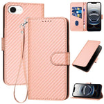 YX0070 Carbon Fiber Buckle Leather Phone Case with Lanyard, For iPhone 17e / 16e, For iPhone 17 Pro Max, For iPhone 17 Pro, For iPhone 17, For iPhone Air, For iPhone 16 Pro Max