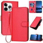 YX0070 Carbon Fiber Buckle Leather Phone Case with Lanyard, For iPhone 13 Pro Max, For iPhone 13 Pro, For iPhone 13, For iPhone 13 mini, For iPhone 12 / 12 Pro, For iPhone 12 Pro Max
