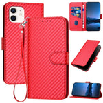 YX0070 Carbon Fiber Buckle Leather Phone Case with Lanyard, For iPhone 12 mini, For iPhone 11 Pro Max, For iPhone 11, For iPhone 11 Pro, For iPhone X / XS, For iPhone XR