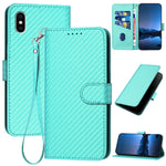 YX0070 Carbon Fiber Buckle Leather Phone Case with Lanyard, For iPhone 12 mini, For iPhone 11 Pro Max, For iPhone 11, For iPhone 11 Pro, For iPhone X / XS, For iPhone XR