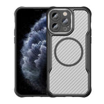 Carbon Fiber Texture MagSafe Translucent Phone Case, For iPhone 11 Pro