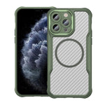 Carbon Fiber Texture MagSafe Translucent Phone Case, For iPhone 11 Pro
