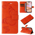 3D Butterfly Embossed Pattern Flip Leather Phone Case, For iPhone 17e / 16e, For iPhone 16 Pro Max, For iPhone 16 Pro, For iPhone 16 Plus, For iPhone 16