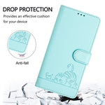 Cat Rat Embossed Pattern RFID Leather Phone Case with Lanyard, For iPhone 13 mini, For iPhone 12/12 Pro, For iPhone 12 Pro Max, For iPhone 12 mini, For iPhone 11 Pro Max, For iPhone 11, For iPhone 11 Pro, For iPhone XS / X