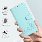 Cat Rat Embossed Pattern RFID Leather Phone Case with Lanyard, For iPhone 13 mini, For iPhone 12/12 Pro, For iPhone 12 Pro Max, For iPhone 12 mini, For iPhone 11 Pro Max, For iPhone 11, For iPhone 11 Pro, For iPhone XS / X