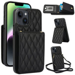 YM015 Crossbody Rhombic Card Bag RFID Phone Case, For iPhone 14 Pro Max, For iPhone 13 Pro Max, For iPhone 13 Pro, For iPhone 13, For iPhone 12 / 12 Pro, For iPhone 12 Pro Max, For iPhone 11 Pro Max, For iPhone 11