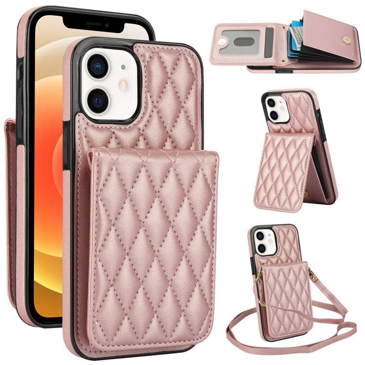 YM015 Crossbody Rhombic Card Bag RFID Phone Case, For iPhone 14 Pro Max, For iPhone 13 Pro Max, For iPhone 13 Pro, For iPhone 13, For iPhone 12 / 12 Pro, For iPhone 12 Pro Max, For iPhone 11 Pro Max, For iPhone 11