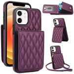 YM015 Crossbody Rhombic Card Bag RFID Phone Case, For iPhone 14 Pro Max, For iPhone 13 Pro Max, For iPhone 13 Pro, For iPhone 13, For iPhone 12 / 12 Pro, For iPhone 12 Pro Max, For iPhone 11 Pro Max, For iPhone 11